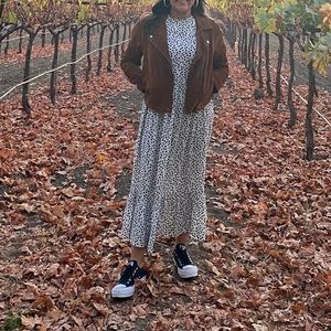 THE zara polka dot midi dress